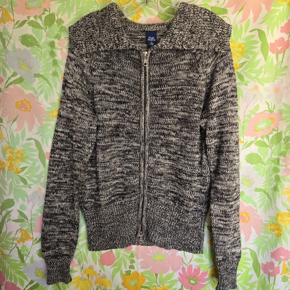 Heather Gray Double Zip Sweater